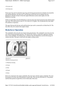 Piston type ring seal (3) and piston type ring seal (6) keep pressurized oil in chamber (5) around the 
rotor during operatio