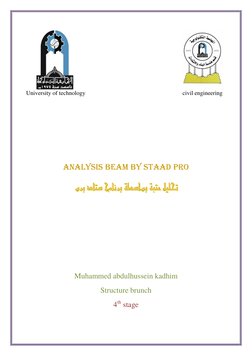 STAAD Pro Beam Analysis Tutorial | PDF | Bending | Beam (Structure)