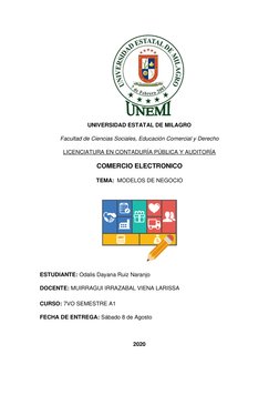 Modelos de Negocio en Comercio Electrónico | PDF