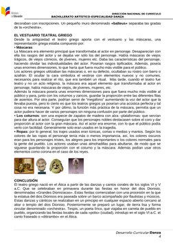 DIRECCIÓN NACIONAL DE CURRÍCULO
BACHILLERATO ARTÍSTICO–ESPECIALIDAD DANZA
decoraban con inscripciones. Un pequeño muro denomi