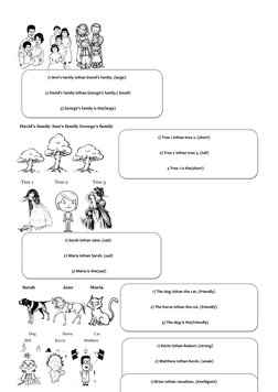 1) Ann’s family isthan David’s family. (large)
2) David’s family isthan George’s family.( Small)
3) George’s family is the(la