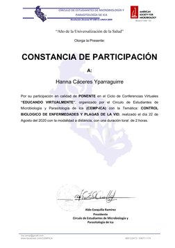 Resource Center - Ica
CÍRCULO DE ESTUDIANTES DE MICROBIOLOGÍA Y 
PARASITOLOGÍA DE ICA
Resolución Decanal Nº 048-FC-UNICA-2009