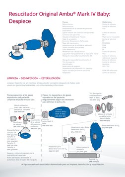 Resucitador Original Ambu® Mark IV Baby: 
Despiece
Cubierta externa Ambu 
Mark IV, ensamblaje 
304 000 502
Bolsa Interna  
Am