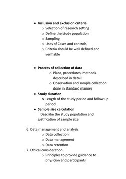 Inclusion and exclusion criteria
o Selection of research setting
o Define the study population
o Sampling
o Uses of Cases an