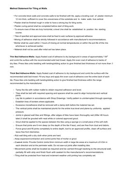 Tiling Work Method Statement | PDF | Tile | Adhesive