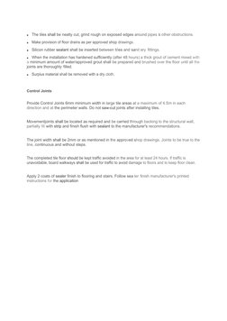 Method Statement For: Tiling Work | PDF | Tile | Adhesive