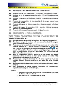 Manual do Proprietário e Catálogo de Peças Romanelli 
 
3
PREVENÇÃO, MANUT
