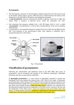 Prepared by 
S.M.G Mostafa, AP, EEE,IIUC 
 
Pyranometer 
 
 
The full frequency spectrum of electromagnetic radiation projec