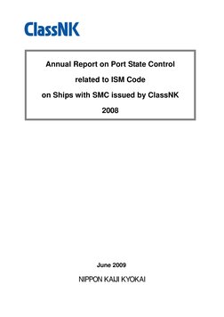 June 2009 
 
 
 
 
 
Annual Report on Port State Control 
related to ISM Co