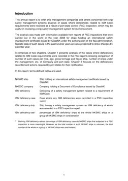 1
Introduction 
 
This annual report is to offer ship management companies and others concerned with ship 
safety managemen
