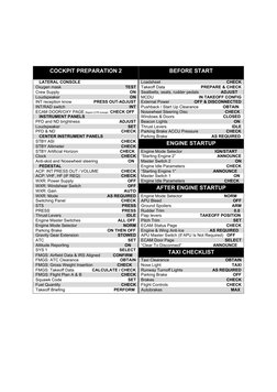 COCKPIT PREPARATION 2 
 
 
BEFORE START 
 
   LATERAL CONSOLE 
Loadsheet
