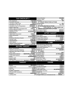 TAXI CHECKLIST 2 
 
Ground Spoilers                                                        DISARM 
Exterior Lights