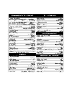 NON-PRECISION APPROACH 2 
 
 
AFTER LANDING 
 
   FINAL APPROACH 
Landing Lights