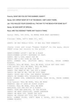 Grease Musical Script R Grease Musical Script Excerpt | PDF | Performing Arts | Entertainment