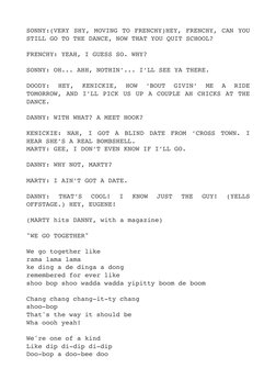 Grease Script Pdf Grease Musical Script Excerpt | PDF | Performing Arts | Entertainment
