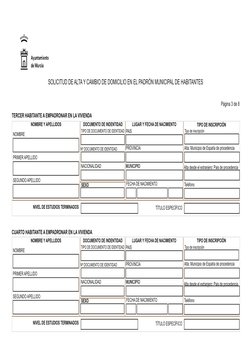 PRIMER APELLIDO
NOMBRE
SEGUNDO APELLIDO
NOMBRE Y APELLIDOS
NACIONALIDAD
SEXO
TIPO DE DOCUMENTO DE IDENTIDAD
DOCUMENTO DE INDE