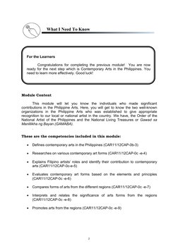 2
What I Need To Know
Module Content
This
module
will
let
you
know
the
individuals
who
made
significant
contributions in the