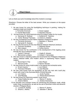 4
What I Know
Let us check your prior knowledge about this module’s coverage.
Directions: Choose the letter of the best answe