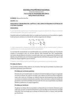 ESCUELA POLITÉCNICA NACIONAL 
E Scientia Hominis Salus 
FACULTAD DE INGENIERÍA MECÁNICA 
MÁQUINAS ELÉCTRICAS 
NOMBRE: Alisson
