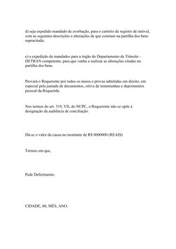  
d) seja expedido mandado de averbação, para o cartório de registro de imóvel,
com as seguintes descrições e alterações de q