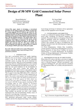 50 MW Solar Power Plant Design Overview | PDF | Solar Power | Photovoltaics