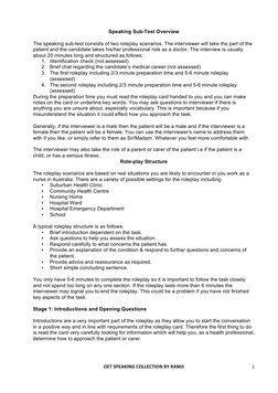 OET	  SPEAKING	  COLLECTION	  BY	  RAMJI	  
	  
1	  
Speaking Sub-Test Overview 
 
The speaking sub-test consists of t