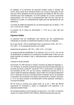 En realidad, en la frecuencia de operación también existe la “lentitud” del 
TL072, años a partir de la circuitería interna c