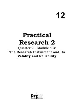Practical Research 2: Quarter 2 - Module 4.3 | PDF | Validity ...