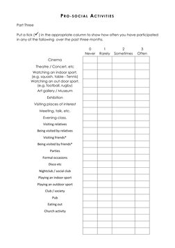 Social Function Scale Social Functioning Scale Questionnaire | PDF | Hobbies | Employment