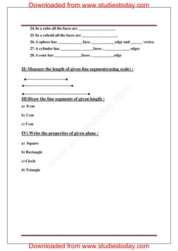 Grade 3 Geometry Worksheet | PDF | Length | Rectangle
