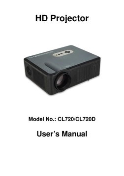 Excelvan CL720D Projector Manual | PDF | Menu (Computing) | Video
