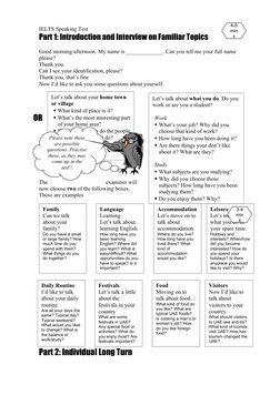 IELTS Speaking Test Overview | PDF | International English Language ...