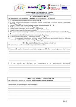 AGRUPAMENTO DE ESCOLAS DO FUNDÃO