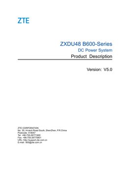 ZXDU48 B600 (V5.0) - Series DC Power System Product Description
