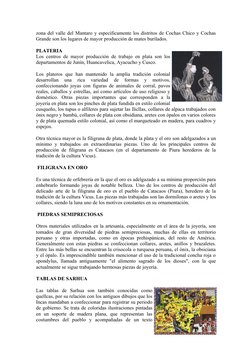 zona del valle del Mantaro y específicamente los distritos de Cochas Chico y Cochas
Grande son los lugares de mayor producció