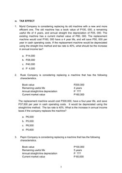 Cash Flow Analysis for Equipment Replacement | PDF | Depreciation ...