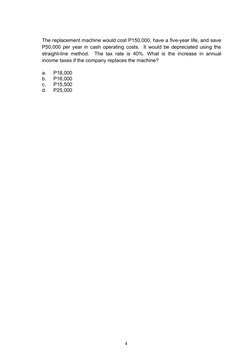 Cash Flow Analysis for Equipment Replacement | PDF | Depreciation ...