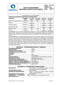 HOJA DE SEGURIDAD 
(MATERIAL SAFETY DATA SHEET) 
 
 
Código    : HS # 3297 
Revisión  : 00 
Aprobado : LAB 
Fecha