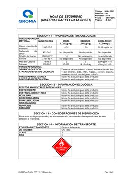 HOJA DE SEGURIDAD 
(MATERIAL SAFETY DATA SHEET) 
 
 
Código    : HS # 3297 
Revisión  : 00 
Aprobado : LAB 
Fecha