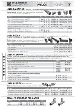 Detalles técnicos: fabricada en chapa de acero galvanizada calibre B.W.G.25 
y refuerzo de acero galvanizado calibre B.W.G. 2