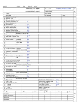 Centrifugal Pump Process Data Sheet | PDF | Pump | Liquids