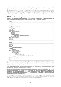 update programs, which can have many input records which to apply to a single database record. An update program which 
appli