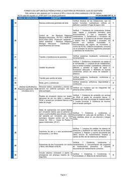 Página 3
FORMATO DE CAPTURA ELECTRÓNICA PARA LA AUDITORÍA DE PROCESOS. GUÍA DE AUDITORÍA.
Sólo cambie el valor asignado por 0