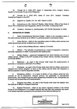 Circular 11 AFP Attrition System | PDF