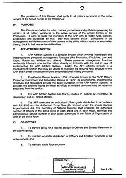 Circular 11 AFP Attrition System | PDF