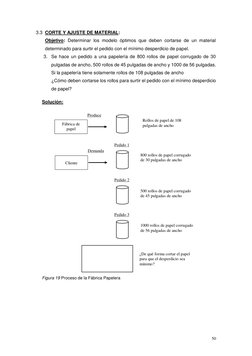 50 
3.3 CORTE Y AJUSTE DE MATERIAL: 
Objetivo: Determinar los modelo óptimos que deben cortarse de un material 
determi