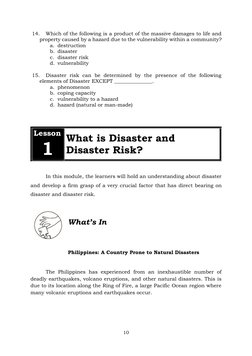 DRR Module 1: Disaster Concepts | PDF | Hazards | Natural Disasters