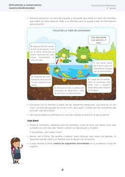 4
EDUCACIÓN PRIMARIA 
2.° grado
Disfrutamos y conservamos 
nuestra biodiversidad
• Mariana piensa en su rana de juguete y rec