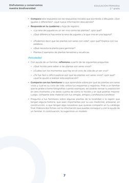 7
EDUCACIÓN PRIMARIA 
2.° grado
Disfrutamos y conservamos 
nuestra biodiversidad
--
¿Podemos decir que las plantas son seres