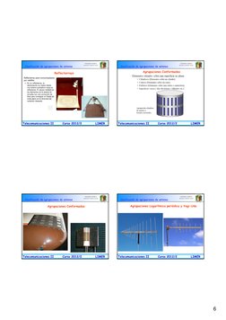 6
UNIVERSIDAD DISTRITAL
FRANCISCO JOSÉ DE CALDAS
Telecomunicaciones II       Curso 2012/2           LIMER
Reflectarrays
Clasi